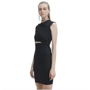 Dance & Marvel Dress Womens Small Black‎ Stretch Knit Cutout Mini LBD